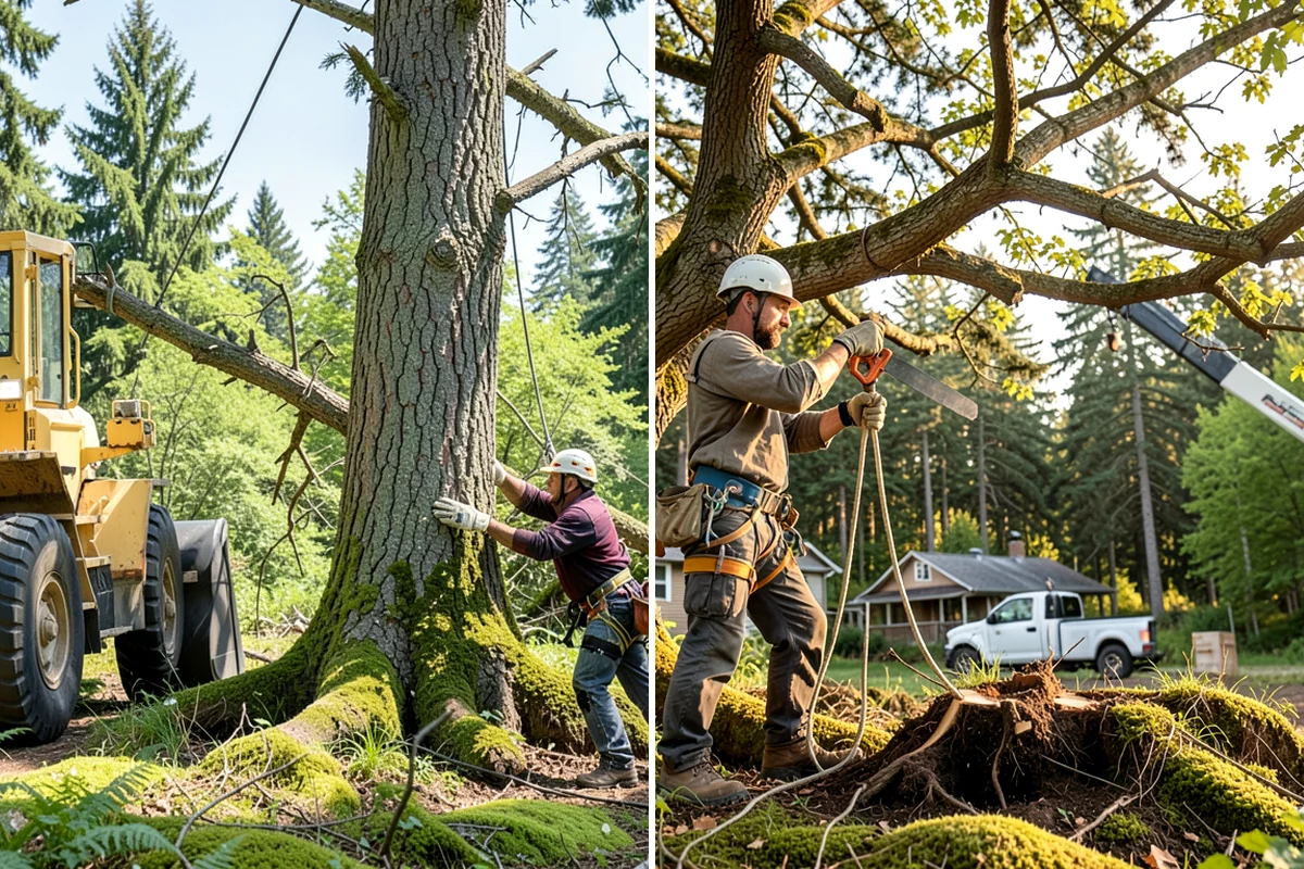 Brush clearing in Pacific, King County, WA - Assess the site and mark features to protect