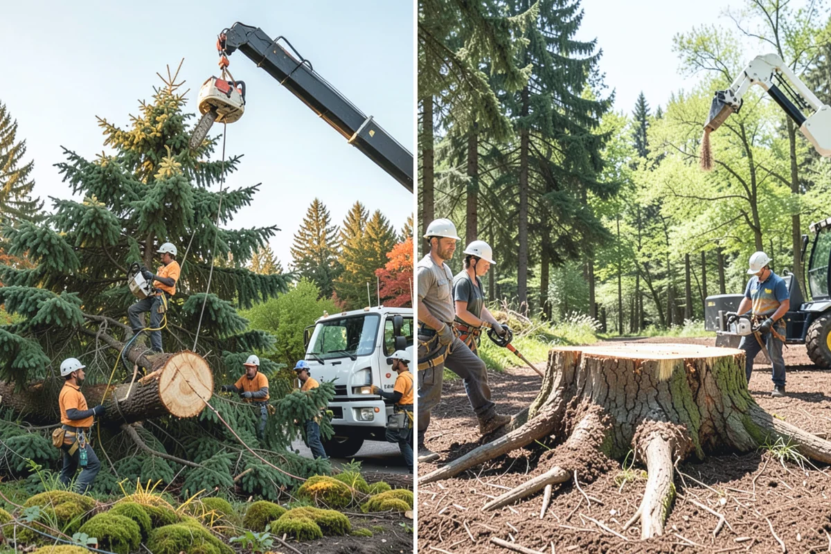 Brush clearing in Renton, King County, WA - Assess the site and mark features to protect