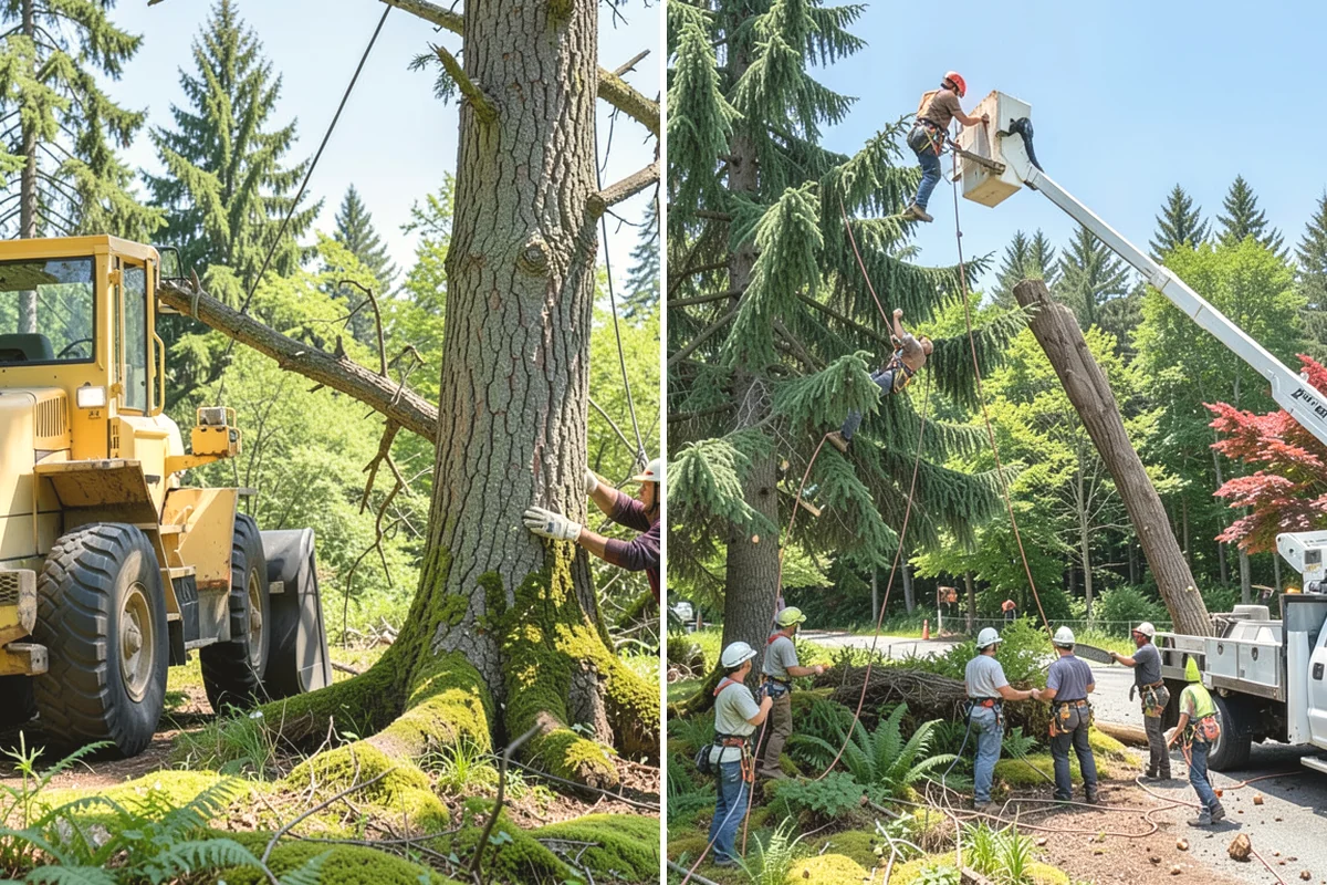 Brush clearing in Ruston, Pierce County, WA - Assess the site and mark features to protect