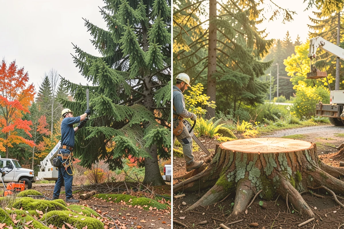 Brush clearing in Sammamish, King County, WA - Assess the site and mark features to protect