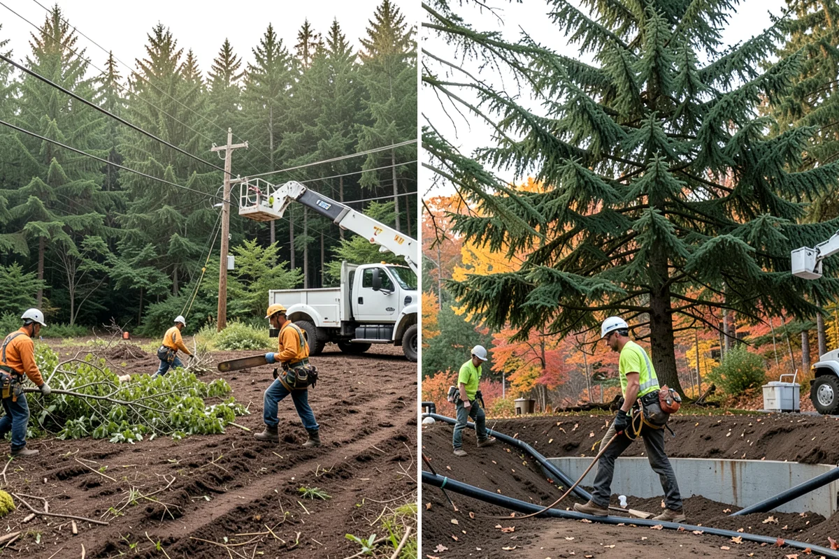 Brush clearing in Seattle, King County, WA - Assess the site and mark features to protect