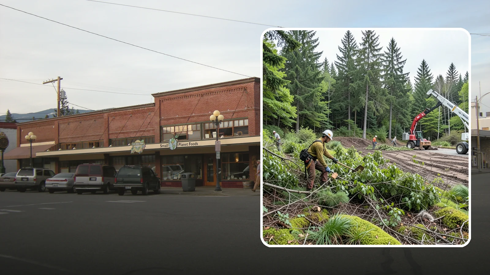 Brush clearing in Sedro-Woolley, Skagit County, WA - The removal of brush and light vegetation.