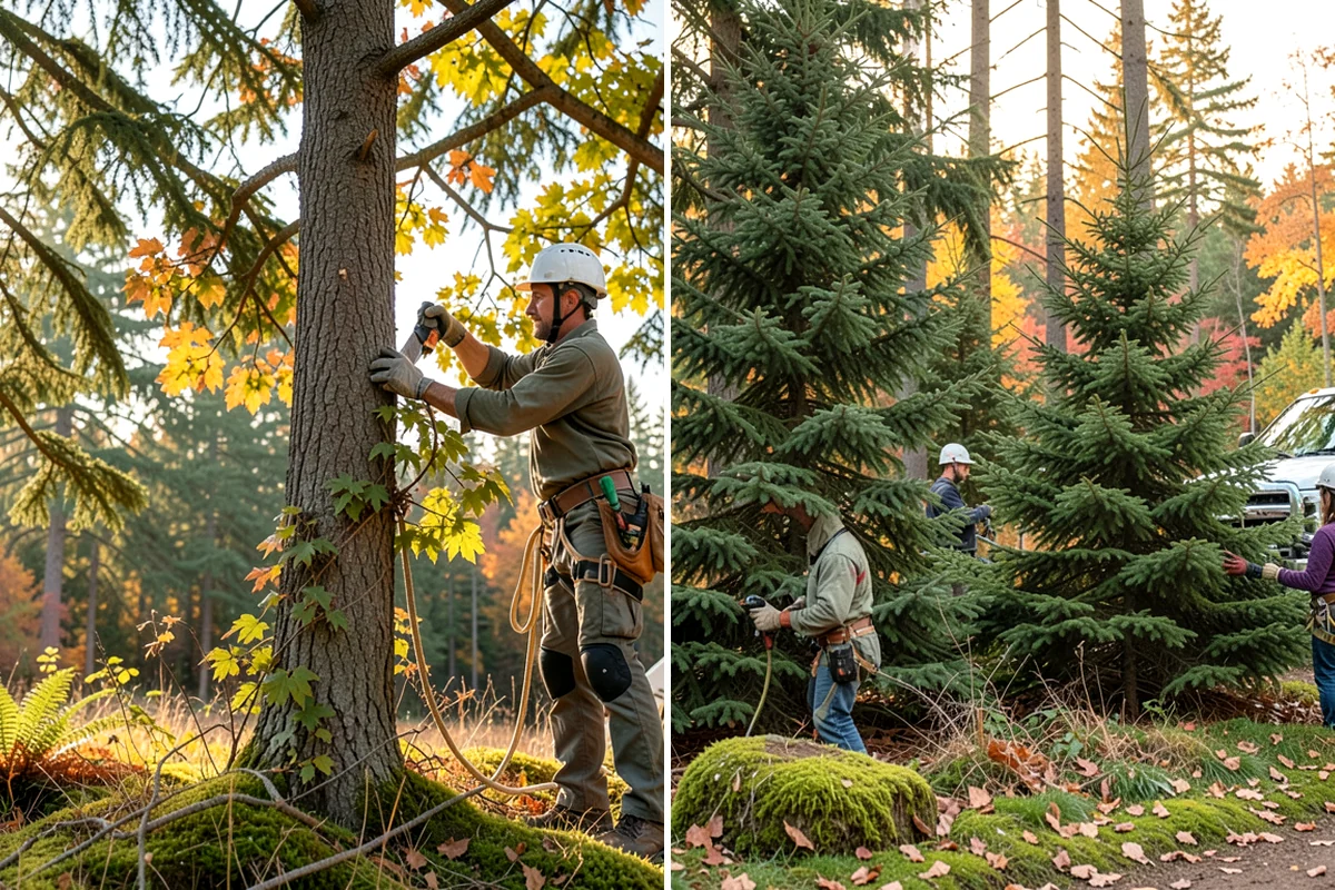 Brush clearing in Snoqualmie, King County, WA - Assess the site and mark features to protect
