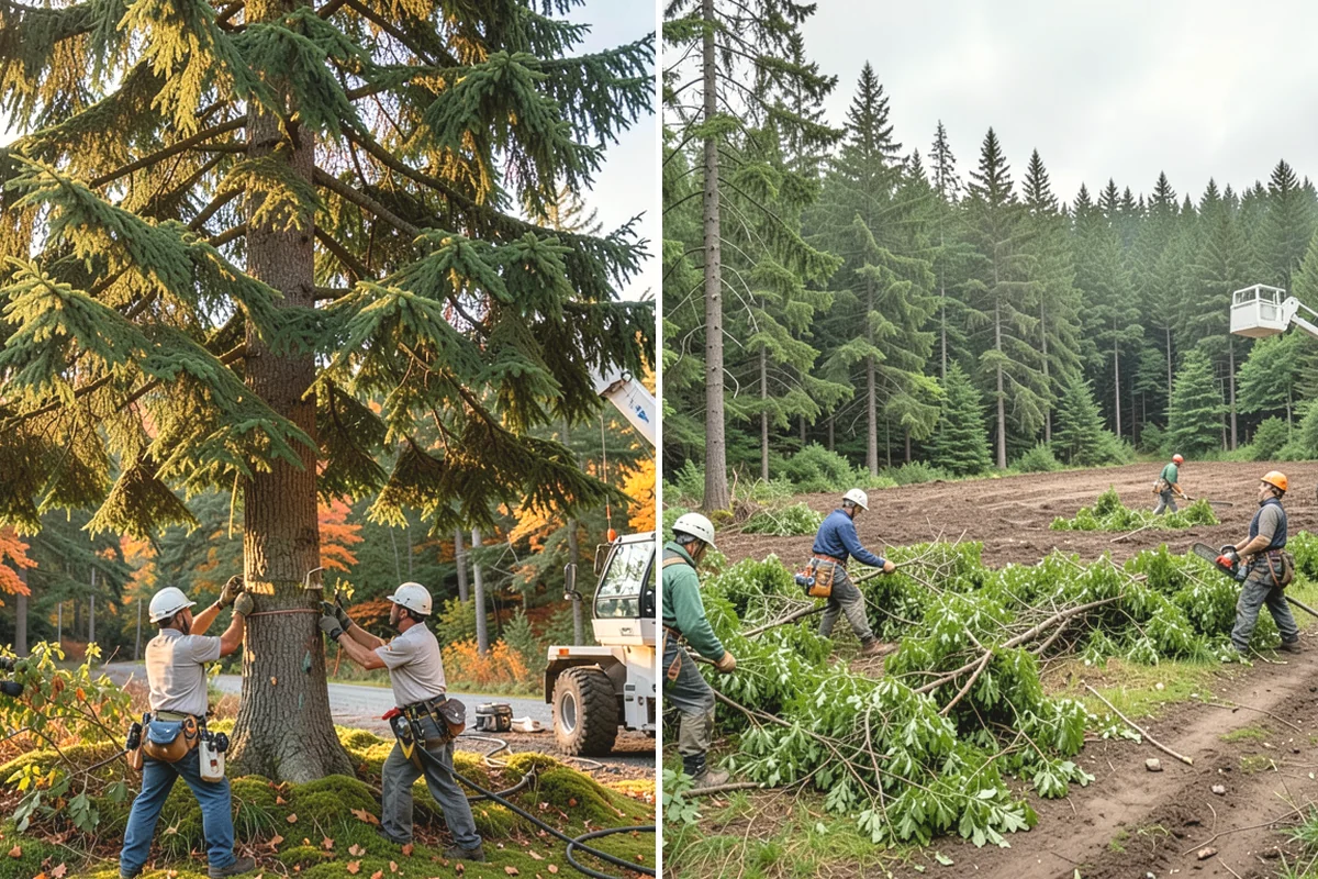 Brush clearing in Tukwila, King County, WA - Assess the site and mark features to protect