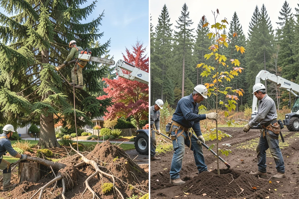 Building clearance pruning in Anacortes, Skagit County, WA - Assess canopy condition and pruning objectives
