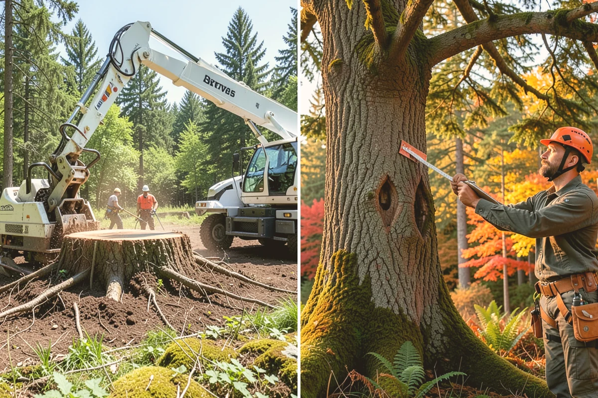Building clearance pruning in Bellevue, King County, WA - Assess canopy condition and pruning objectives