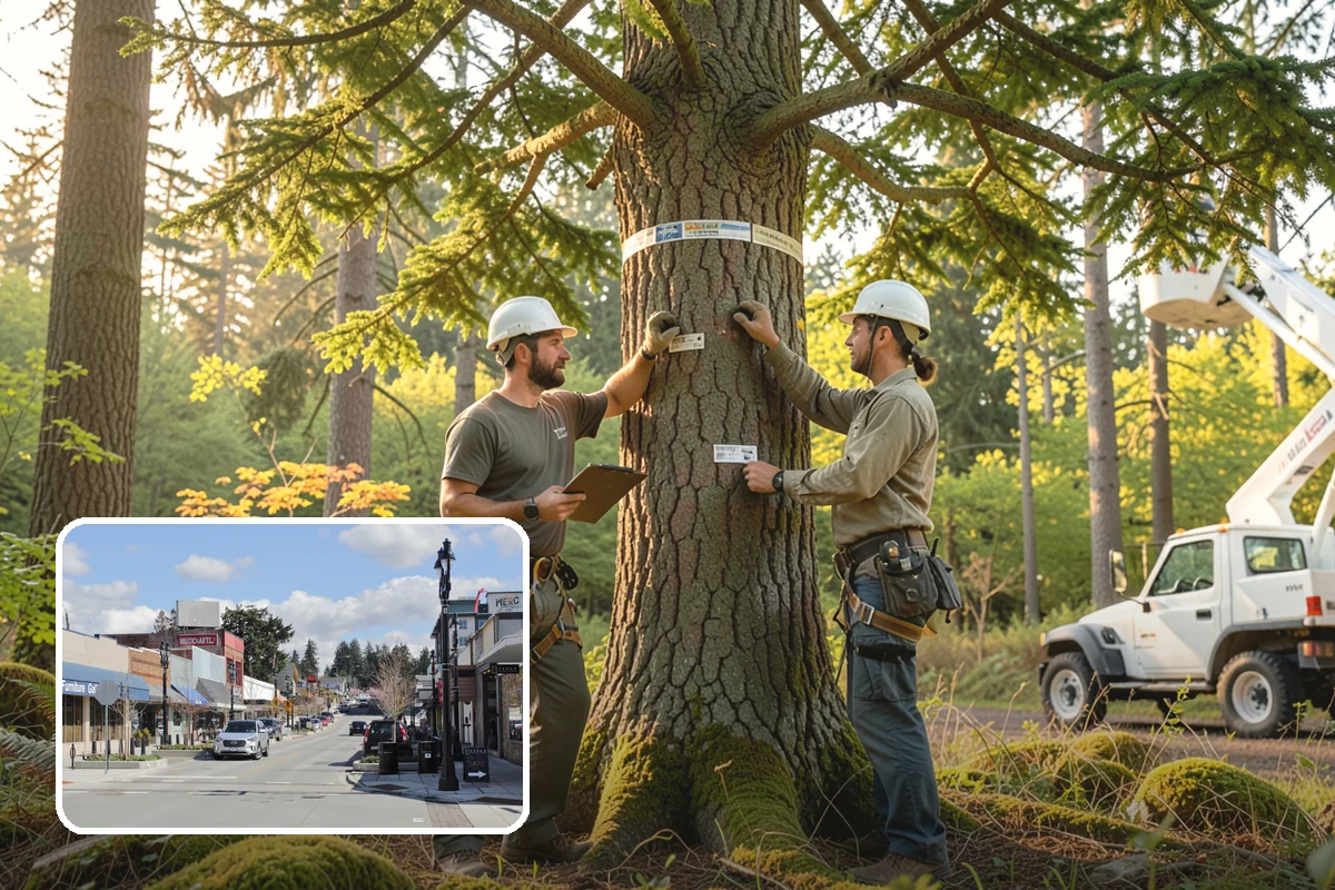 Building clearance pruning in Bothell, King County, WA - Improves tree structure, health, and appearance