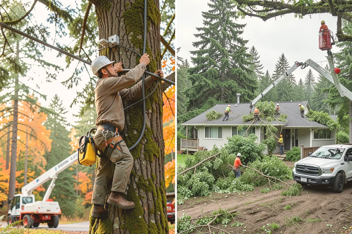 Building clearance pruning in Brier, Snohomish County, WA - Assess canopy condition and pruning objectives