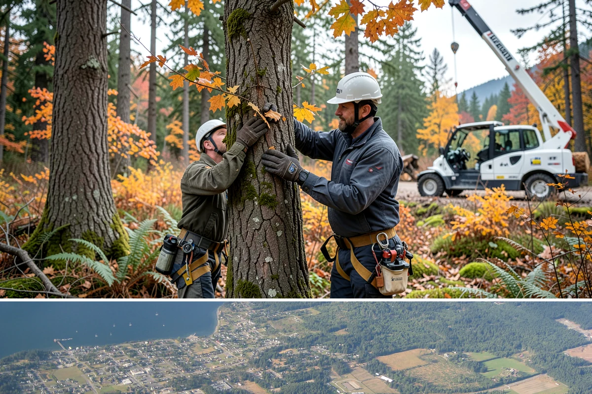 Building clearance pruning in Coupeville, Island County, WA - Building clearance pruning can be performed year-round in the Puget Sound climate but should avoid late winter dormancy breaks or...