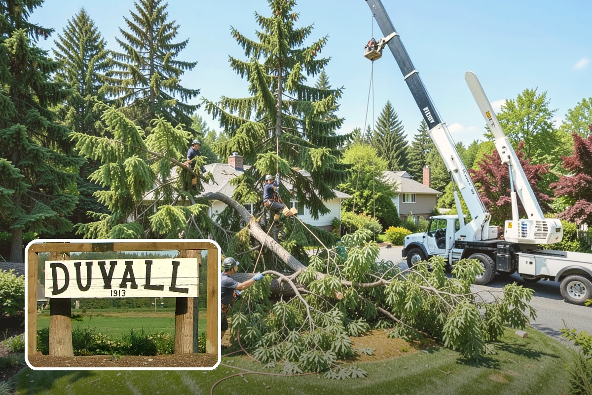 Building clearance pruning in Duvall, King County, WA - Improves tree structure, health, and appearance