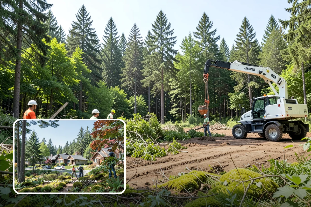 Building clearance pruning in Edgewood, Pierce County, WA - Improves tree structure, health, and appearance