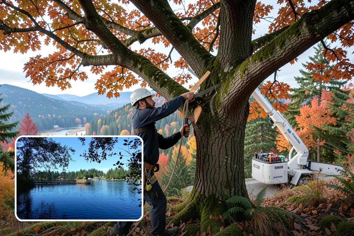 Building clearance pruning in Federal Way, King County, WA - Improves tree structure, health, and appearance