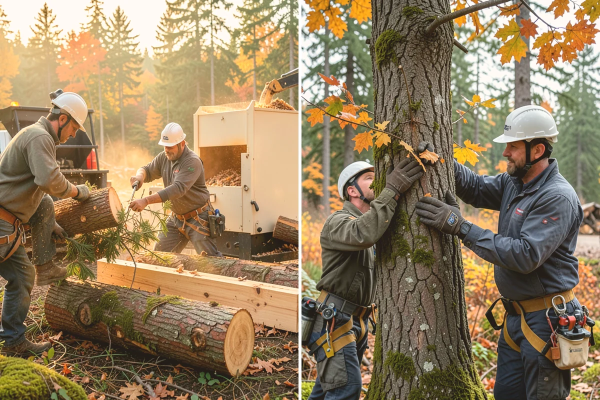 Building clearance pruning in Index, Snohomish County, WA - Assess canopy condition and pruning objectives