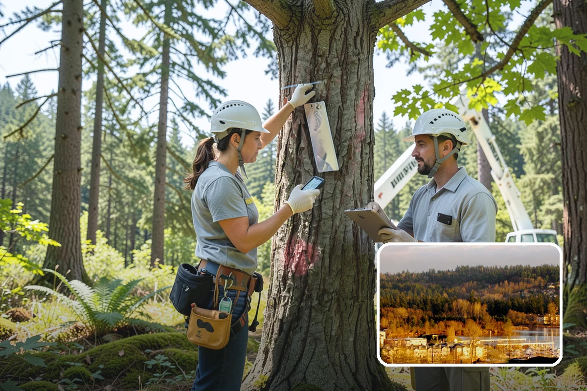 Building clearance pruning in Kenmore, King County, WA - Improves tree structure, health, and appearance