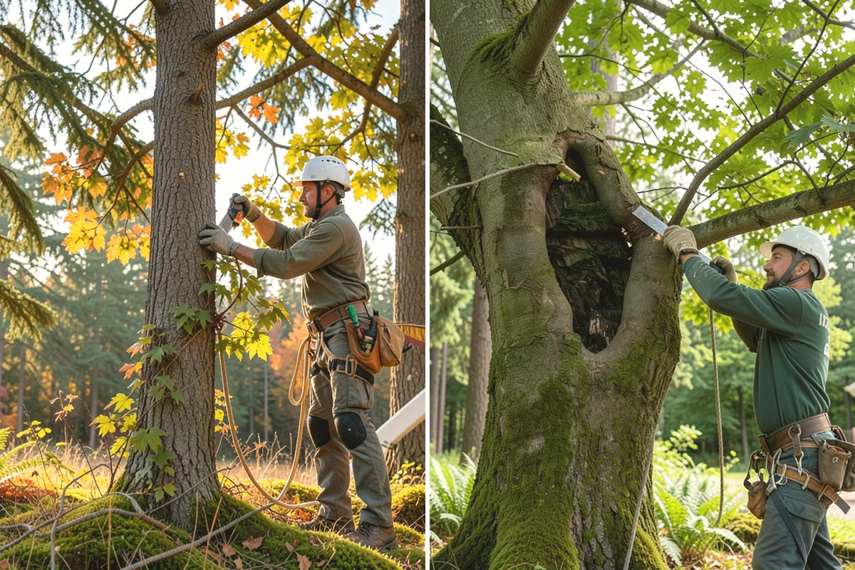 Building clearance pruning in Lake Stevens, Snohomish County, WA - Assess canopy condition and pruning objectives