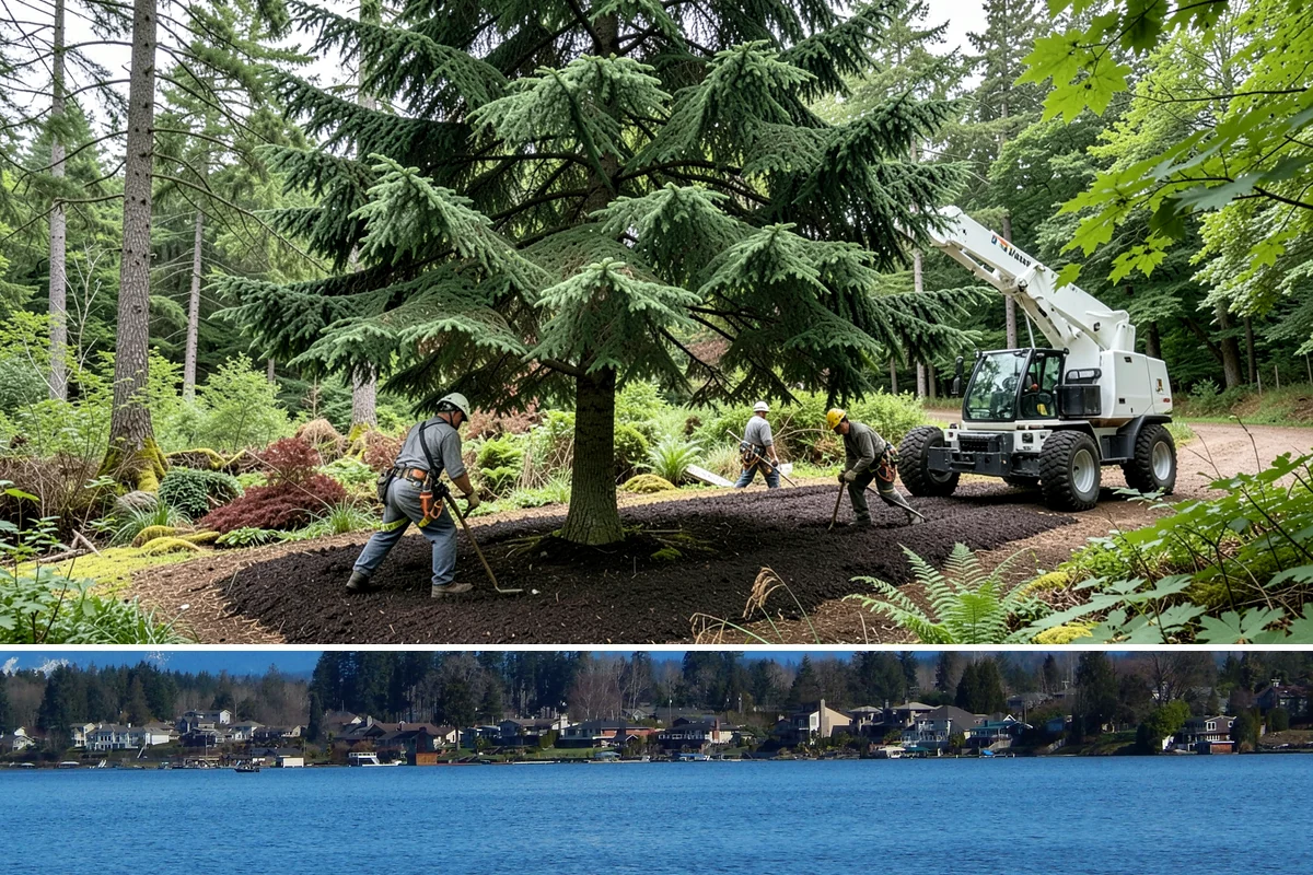 Building clearance pruning in Lake Stevens, Snohomish County, WA - Building clearance pruning can be performed year-round in the Puget Sound climate but should avoid late winter dormancy breaks or...