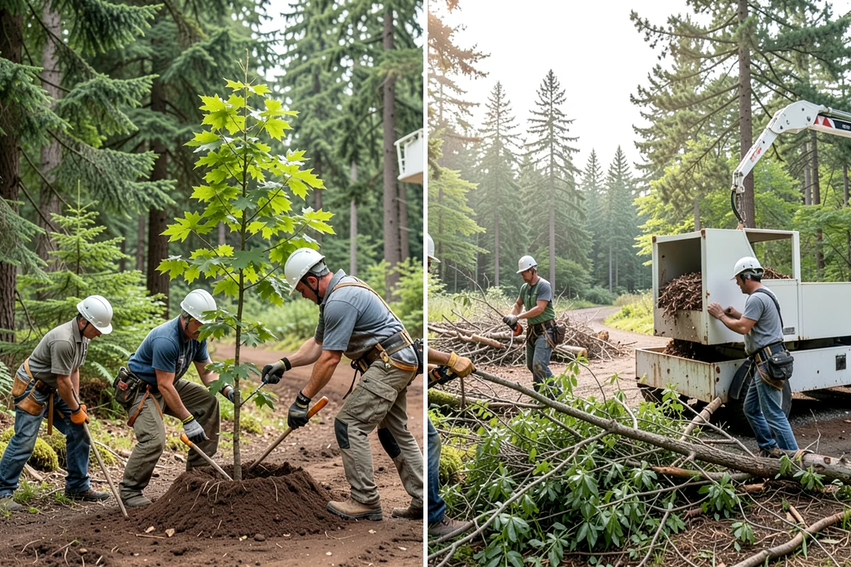 Building clearance pruning in Lakewood, Pierce County, WA - Assess canopy condition and pruning objectives