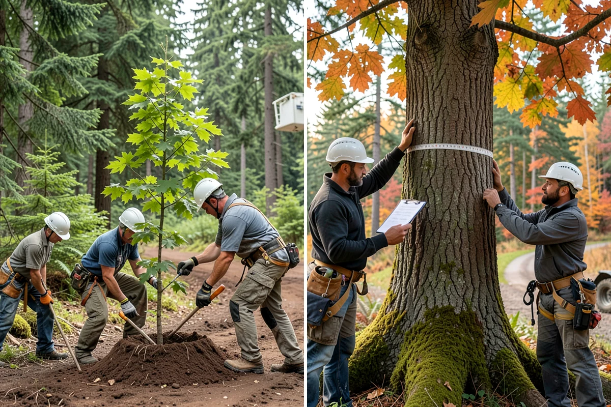 Building clearance pruning in Lyman, Skagit County, WA - Assess canopy condition and pruning objectives