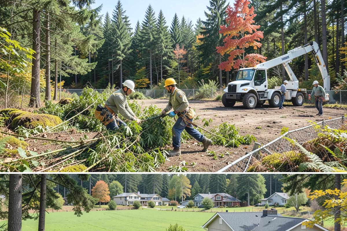 Building clearance pruning in Lyman, Skagit County, WA - Building clearance pruning can be performed year-round in the Puget Sound climate but should avoid late winter dormancy breaks or...