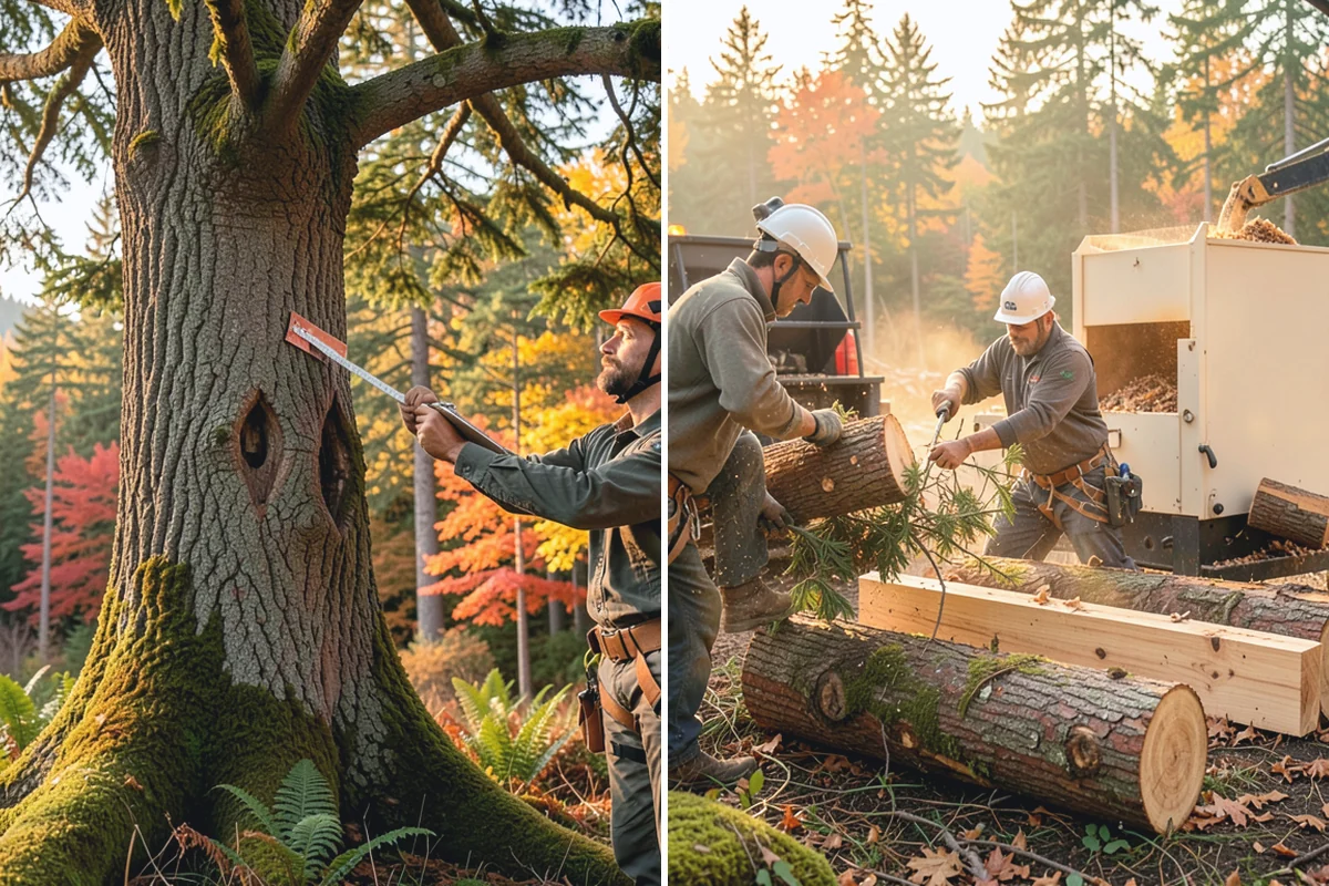 Building clearance pruning in Marysville, Snohomish County, WA - Assess canopy condition and pruning objectives