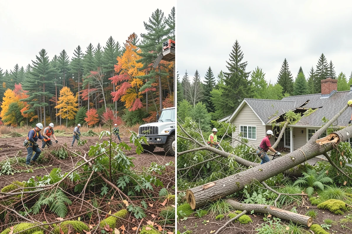 Building clearance pruning in Mill Creek, Snohomish County, WA - Assess canopy condition and pruning objectives