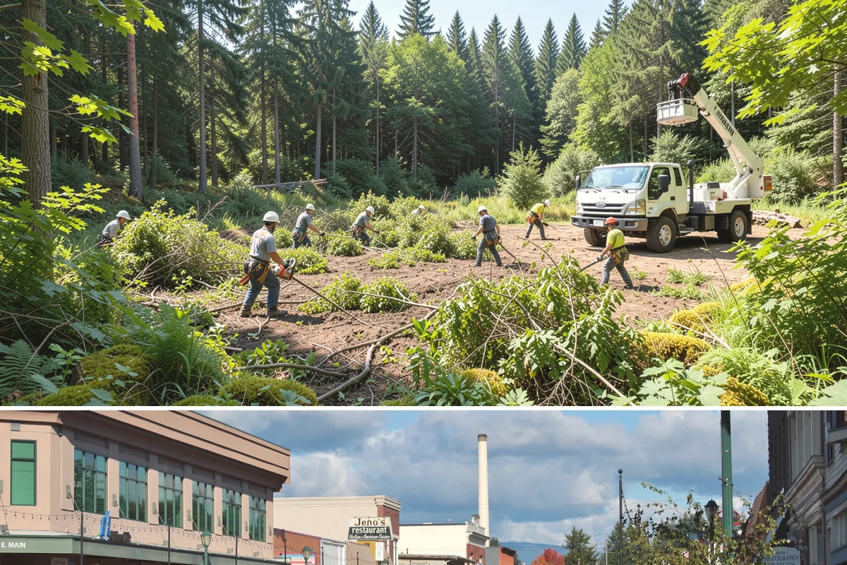 Building clearance pruning in Monroe, Snohomish County, WA - Building clearance pruning can be performed year-round in the Puget Sound climate but should avoid late winter dormancy breaks or...