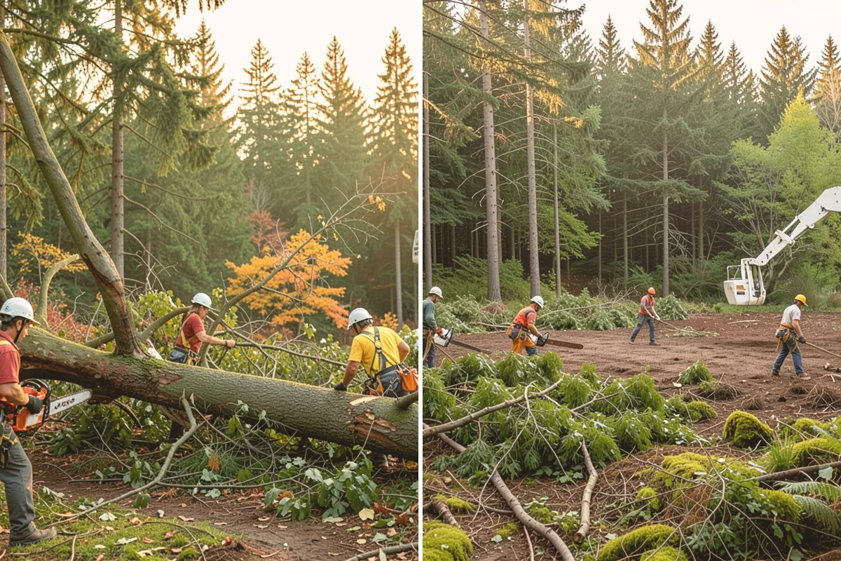 Building clearance pruning in Mount Vernon, Skagit County, WA - Assess canopy condition and pruning objectives