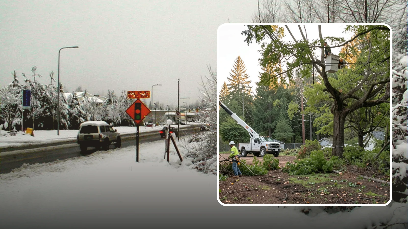 Building clearance pruning in Newcastle, King County, WA - The pruning of branches away from walls and structures.