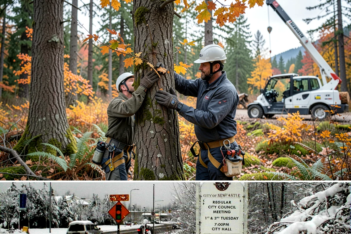 Building clearance pruning in Newcastle, King County, WA - Building clearance pruning can be performed year-round in the Puget Sound climate but should avoid late winter dormancy breaks or...