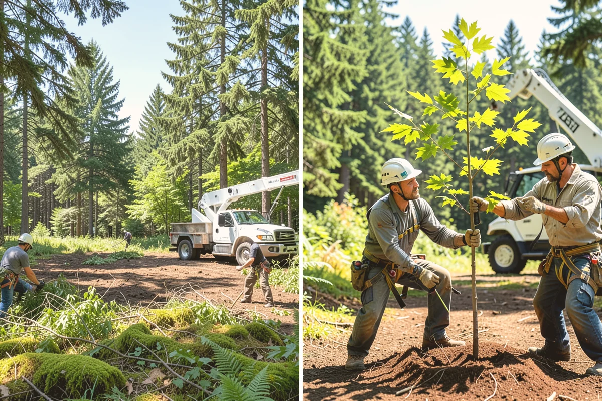 Building clearance pruning in Orting, Pierce County, WA - Assess canopy condition and pruning objectives