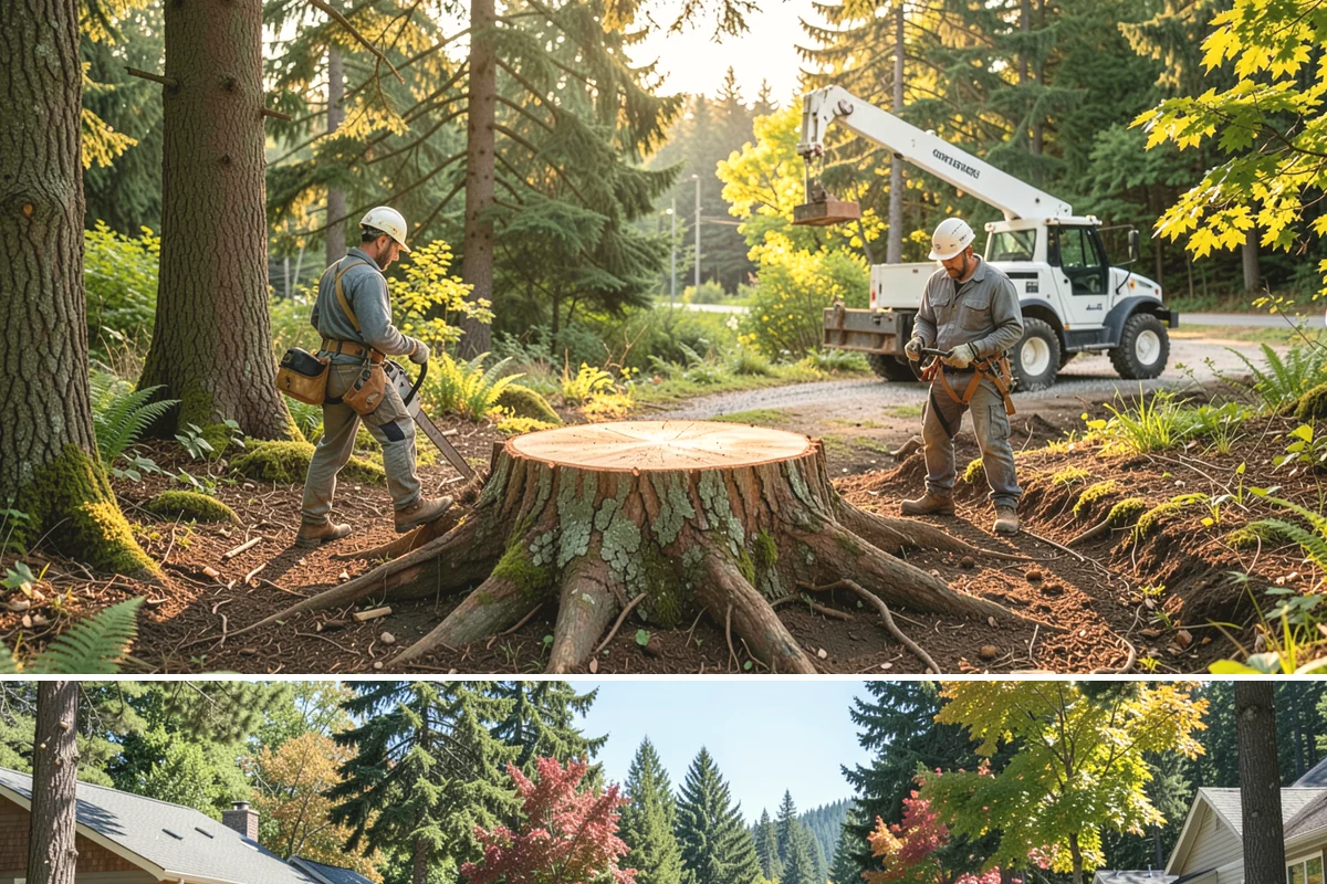 Building clearance pruning in Orting, Pierce County, WA - Building clearance pruning can be performed year-round in the Puget Sound climate but should avoid late winter dormancy breaks or...