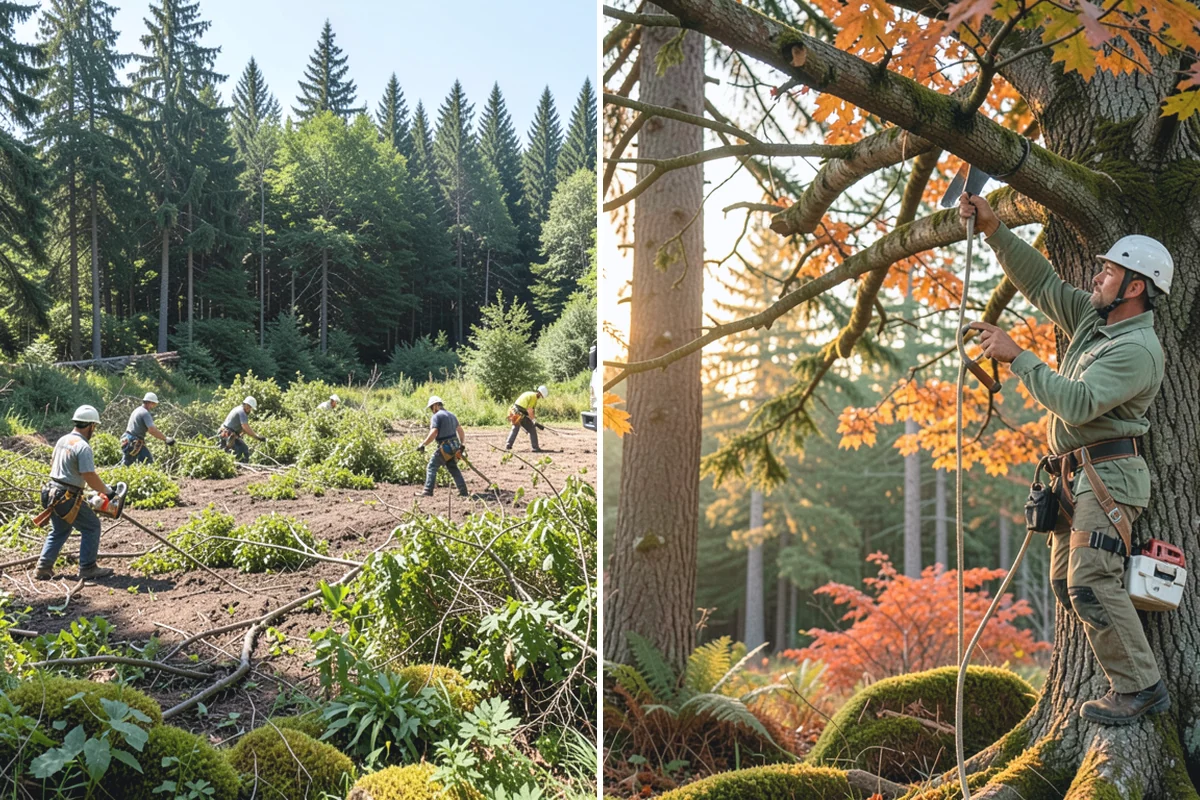 Building clearance pruning in Redmond, King County, WA - Assess canopy condition and pruning objectives