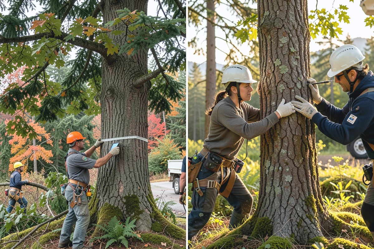 Building clearance pruning in Renton, King County, WA - Assess canopy condition and pruning objectives