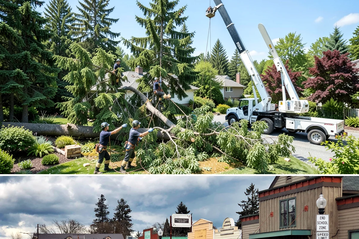 Building clearance pruning in Roy, Pierce County, WA - Building clearance pruning can be performed year-round in the Puget Sound climate but should avoid late winter dormancy breaks or...
