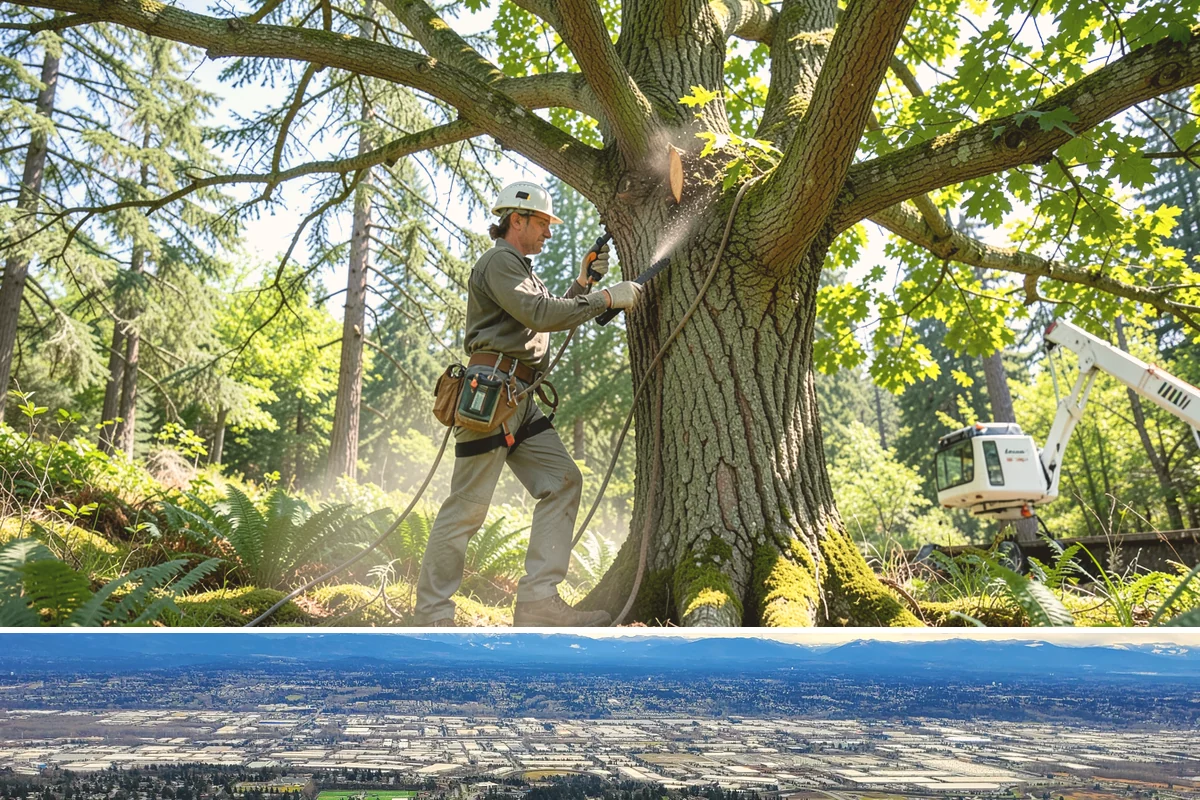 Building clearance pruning in SeaTac, King County, WA - Building clearance pruning can be performed year-round in the Puget Sound climate but should avoid late winter dormancy breaks or...