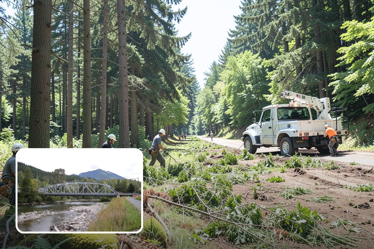 Building clearance pruning in Skykomish, King County, WA - Improves tree structure, health, and appearance