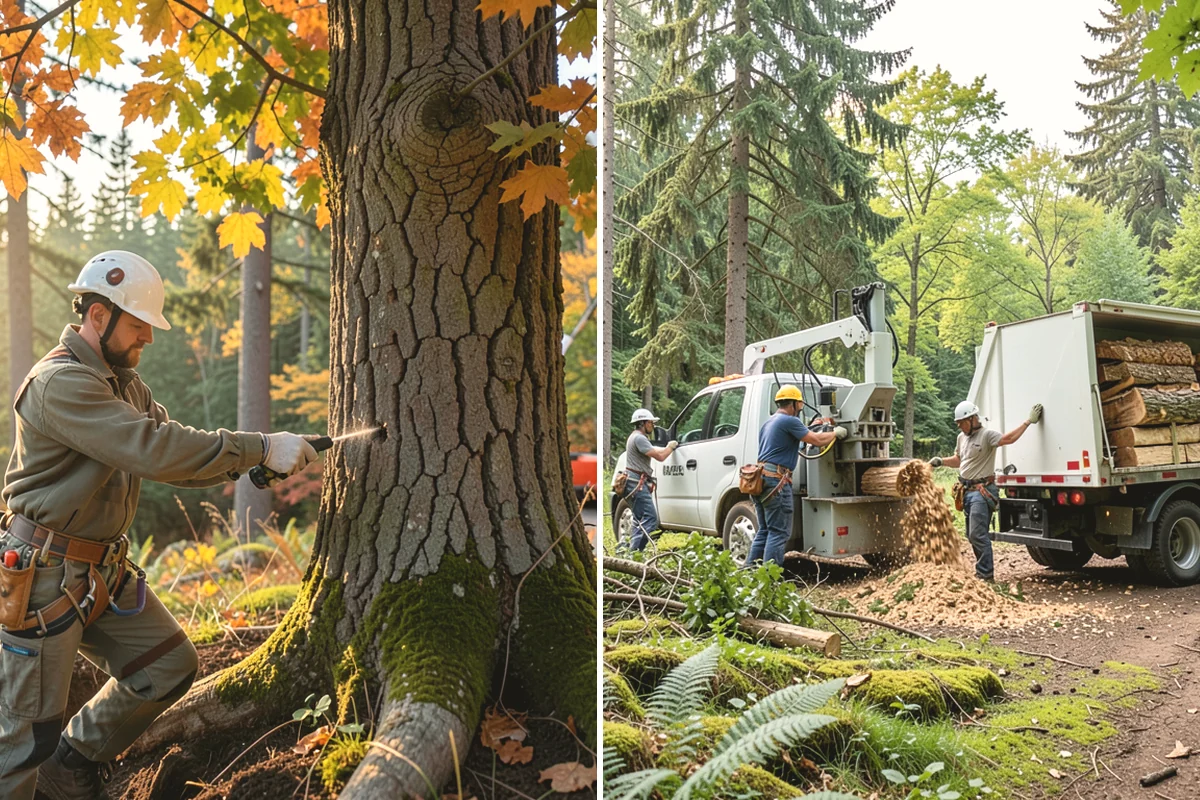Building clearance pruning in Steilacoom, Pierce County, WA - Assess canopy condition and pruning objectives