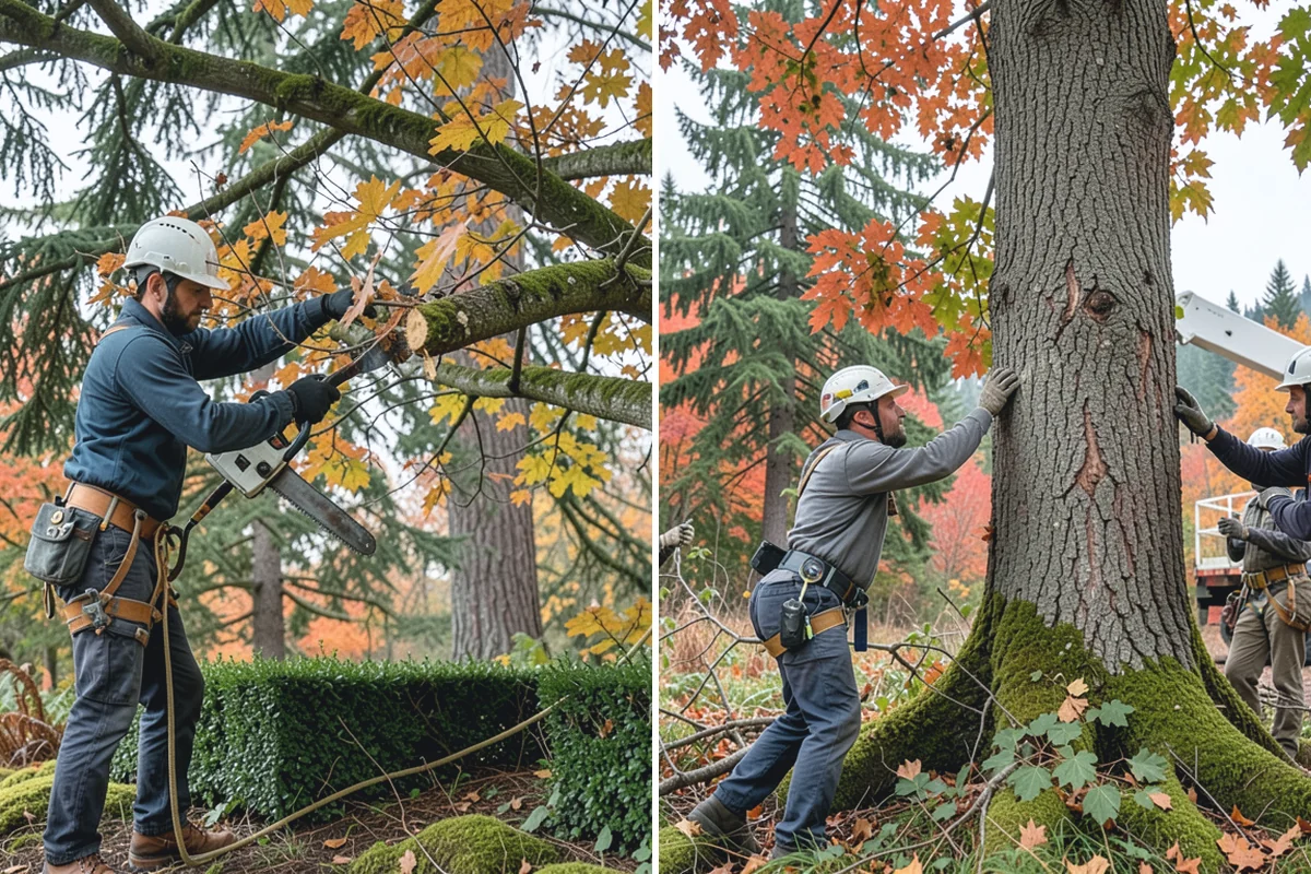 Building clearance pruning in Sumner, Pierce County, WA - Assess canopy condition and pruning objectives