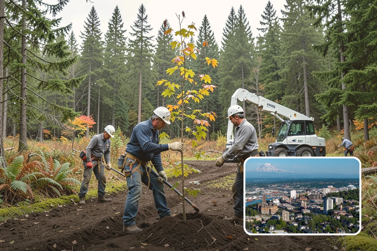 Building clearance pruning in Tacoma, Pierce County, WA - Improves tree structure, health, and appearance