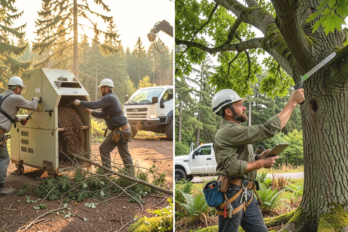 Building clearance pruning in Tukwila, King County, WA - Assess canopy condition and pruning objectives