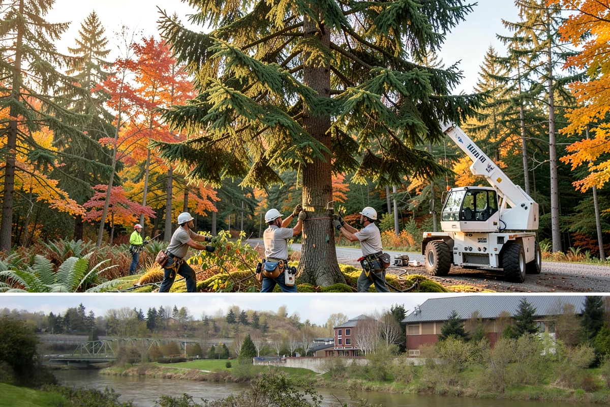 Building clearance pruning in Tukwila, King County, WA - Building clearance pruning can be performed year-round in the Puget Sound climate but should avoid late winter dormancy breaks or...