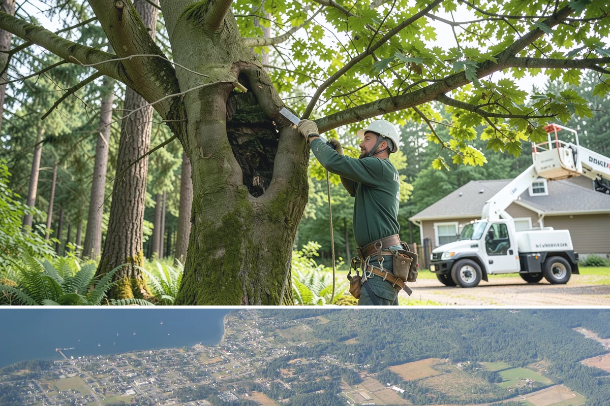 Cable inspections in Coupeville, Island County, WA - Inspections are best performed during dormant seasons when leafless branches allow clear visibility of hardware integrity without...