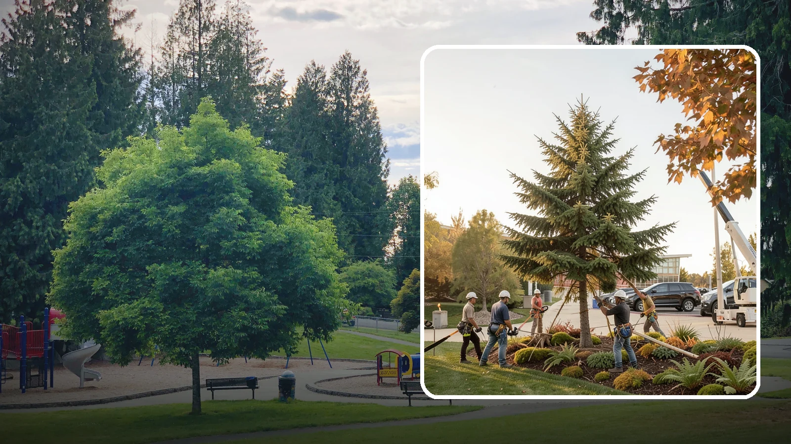 Campus tree management in Bonney Lake, Pierce County, WA - Tree management for campuses and institutional grounds.