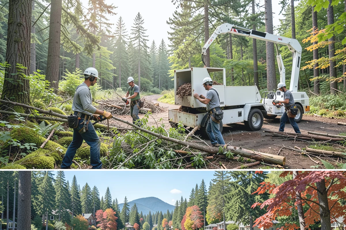 Campus tree management in Covington, King County, WA - Work follows a maintenance schedule that accounts for Puget Sound weather patterns, typically prioritizing inspections during...
