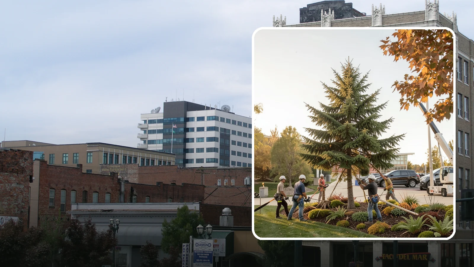 Campus tree management in Everett, Snohomish County, WA - Tree management for campuses and institutional grounds.