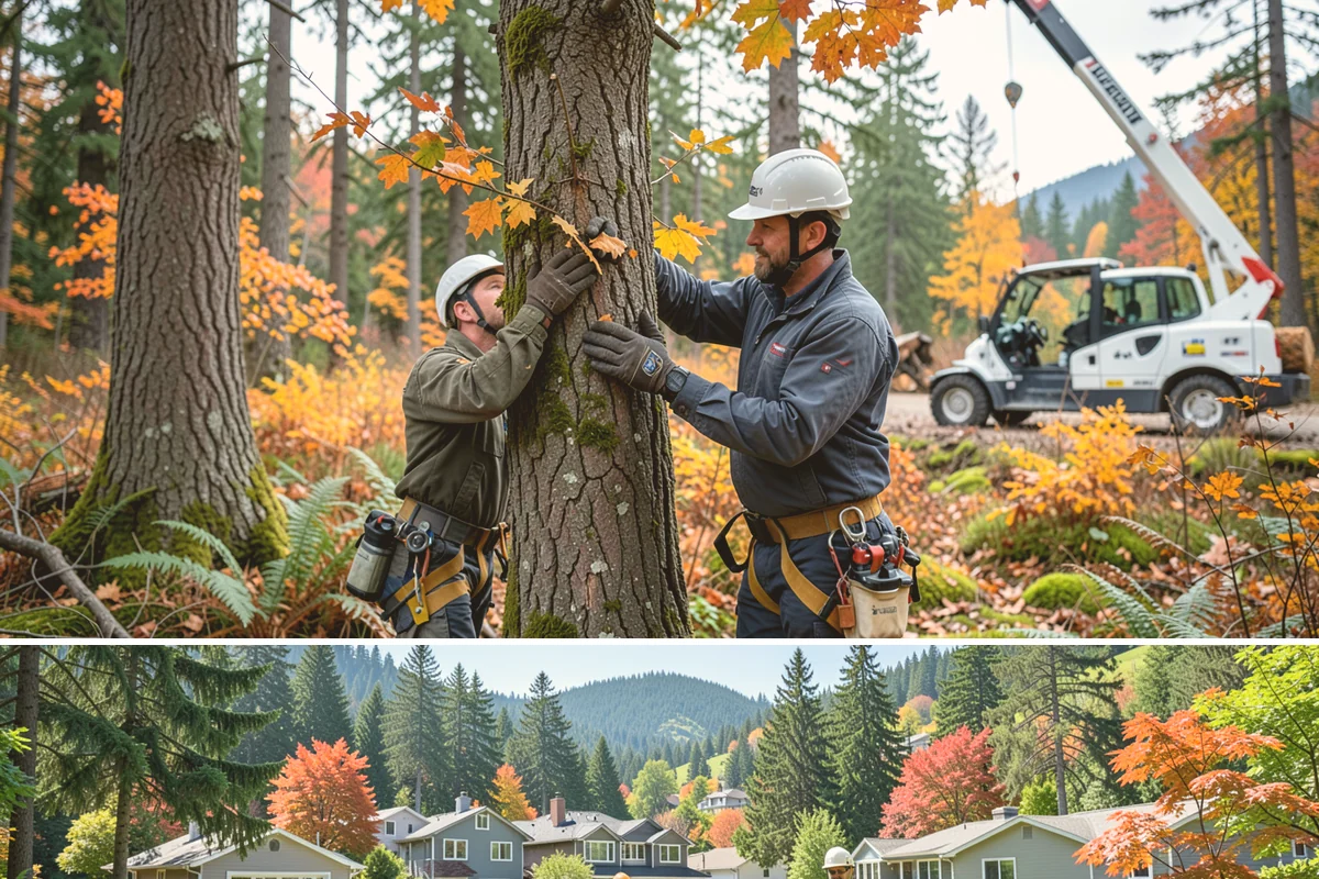 Campus tree management in Fircrest, Pierce County, WA - Work follows a maintenance schedule that accounts for Puget Sound weather patterns, typically prioritizing inspections during...