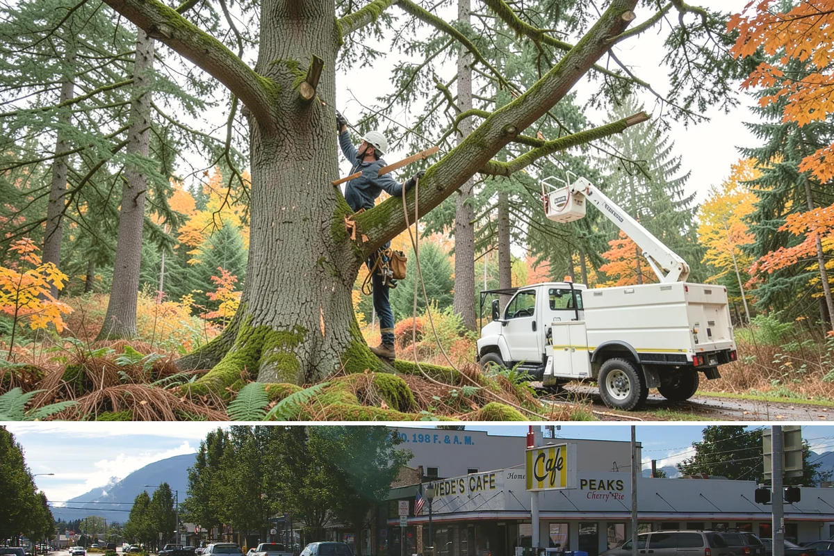Campus tree management in North Bend, King County, WA - Work follows a maintenance schedule that accounts for Puget Sound weather patterns, typically prioritizing inspections during...