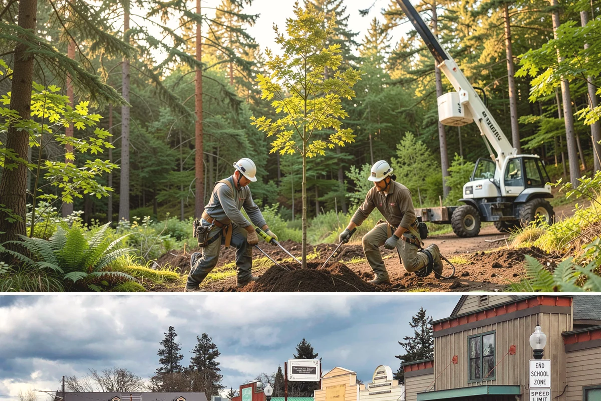 Campus tree management in Roy, Pierce County, WA - Work follows a maintenance schedule that accounts for Puget Sound weather patterns, typically prioritizing inspections during...