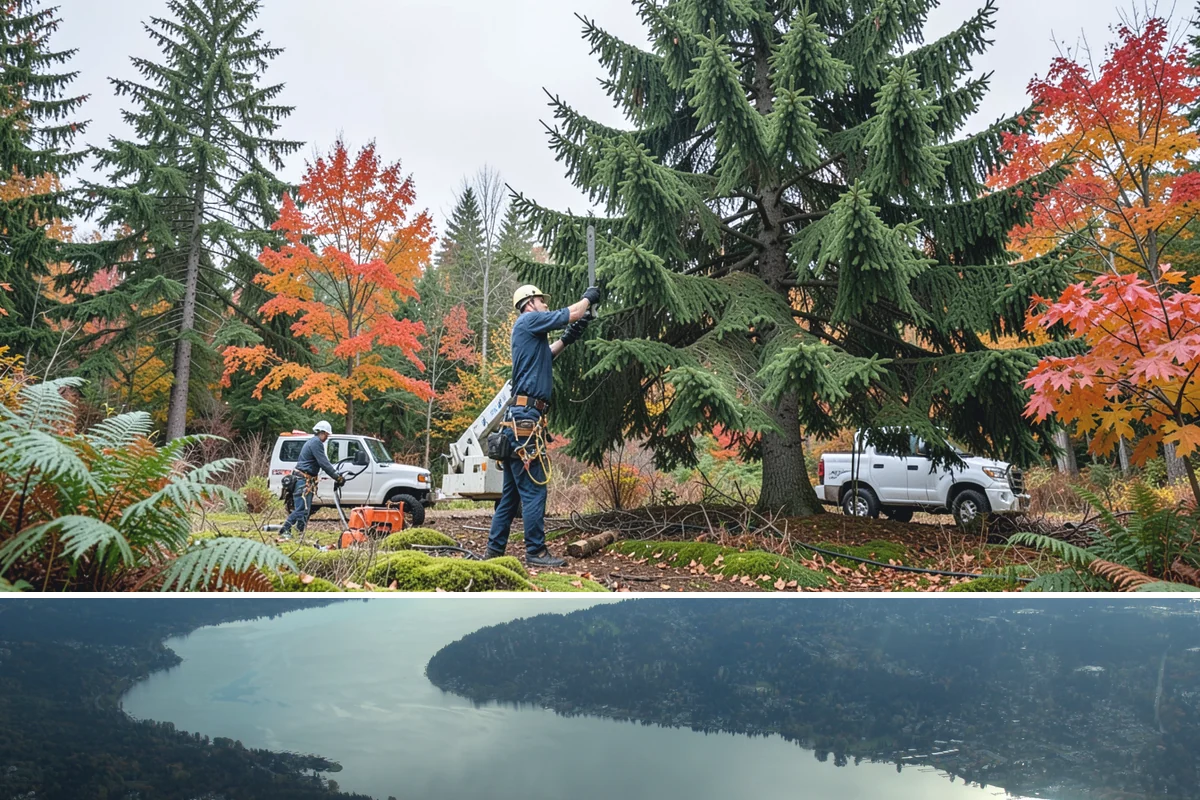 Campus tree management in Sammamish, King County, WA - Work follows a maintenance schedule that accounts for Puget Sound weather patterns, typically prioritizing inspections during...