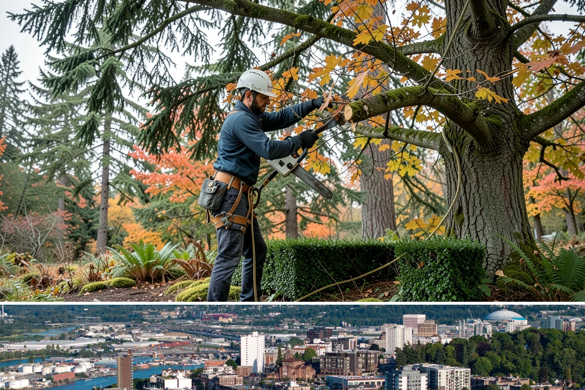 Campus tree management in Tacoma, Pierce County, WA - Work follows a maintenance schedule that accounts for Puget Sound weather patterns, typically prioritizing inspections during...